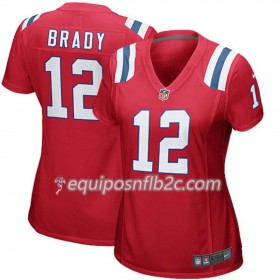 Camiseta Mujer NFL New England Patriots Tom Brady 12 Nike Rojo 